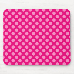 Donkere en lichte roze polka stippen muismat