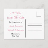 Donkere en lichte witte roze rozen sparen de Datum Aankondigingskaart (Achterkant)