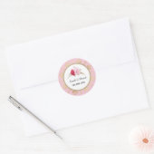 Donkere en lichtroze Roos Blush Gold Ring Envelope Ronde Sticker (Envelop)