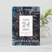 Donkere en Moody bruiloft uitnodiging opslaan van (Staand voorkant)