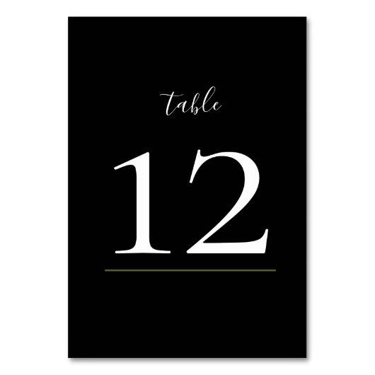 Donkere en Moody Ferns Moderne wedstabel Kaart (Voorkant)