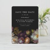 Donkere en Moody Gotische Donkere Bloemen Zwart Re Kaart (Staand voorkant)