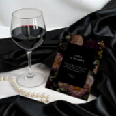 Donkere en Moody Gotische Zwarte Bloemen Dank U Kaart