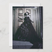 Donkere en Moody Gotische Zwarte Bloemen Dank U Kaart (Achterkant)