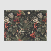 Donkere en Moody Kerstbessen en gebladerte Tissuepapier (Voorkant)