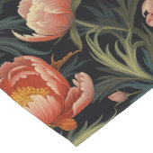 Donkere en Moody Levendige Oranje pioenenenbloemen Lange Tafelloper (Hoek)