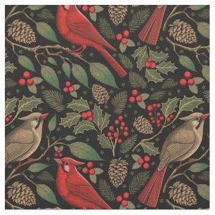 Donkere en Moody Winter Cardinals Stof