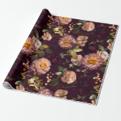 Donkere en Mooie Bruiloft Inpakpapier  (Uitgerold)