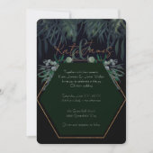 Donkere en mooie Eucalyptus Leaves Wedding Invitat Kaart (Voorkant)
