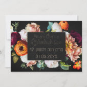 Donkere en mooie joodse Chuppah nodigt uit in het Kaart (Voorkant)