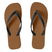 donkere en oranje teenslippers (Voetbed)