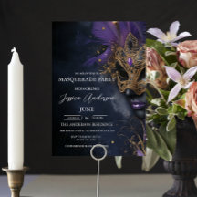 Donkere en Paarse Masquerade Party Verjaardag