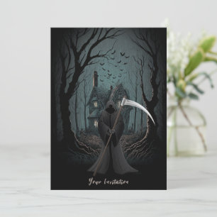 Donkere en Sinister Halloween Party Uitnodiging