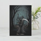 Donkere en sinistere Halloween-feest uitnodiging (Staand voorkant)