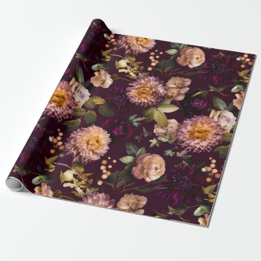 Donkere en sombere bruidsfeest inpakpapier (Uitgerold)