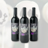 Donkere en spookachtige Halloween Wijn Etiket