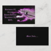 Donkere en unieke kraai visitekaartje (Voorkant / Achterkant)