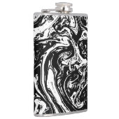 Donkere en witte, marmer met vinylwikkel heupfles (Rechts)