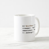 Donkere en zoete Javascript Koffiemok (Voorkant rechts)