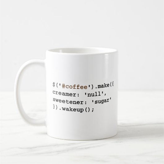 Donkere en zoete Javascript Koffiemok (Links)