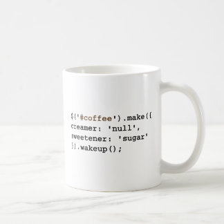 Donkere en zoete Javascript Koffiemok