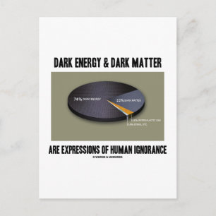 Donkere energie en donkere materie — onwetendheid briefkaart