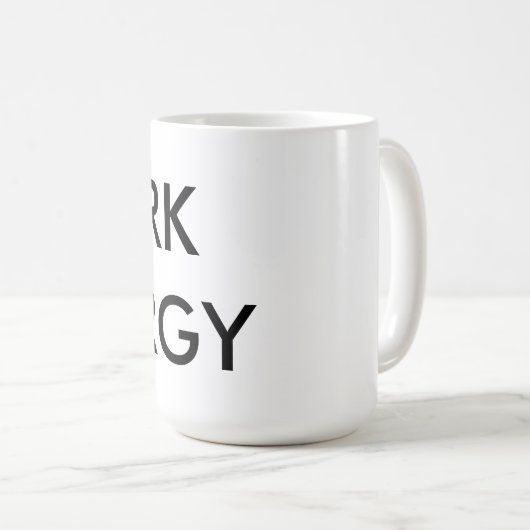 Donkere energie-Mok, 15 oz. Koffiemok (Voorkant rechts)