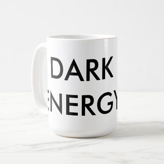 Donkere energie-Mok, 15 oz. Koffiemok (Voorkant links)