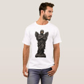 Donkere engel beeld gothic fantasy gloeiende ogen t-shirt (Voorkant volledig)