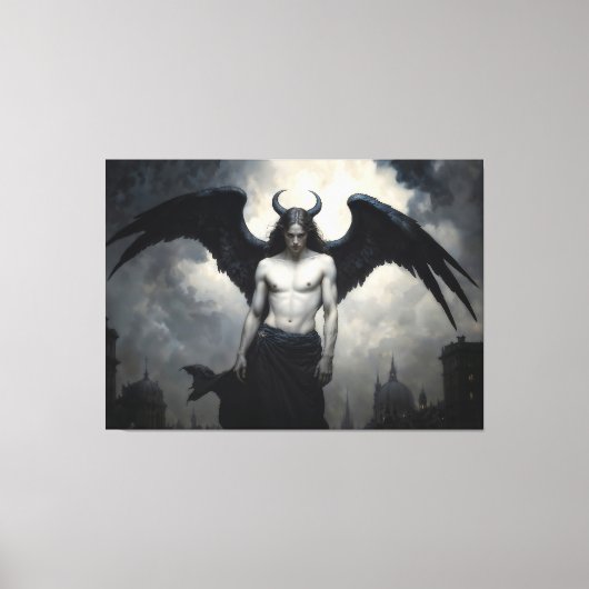 Donkere Engel Lucifer Canvas Afdruk (Voorkant)