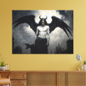 Donkere Engel Lucifer Canvas Afdruk (Insitu (Woonkamer))