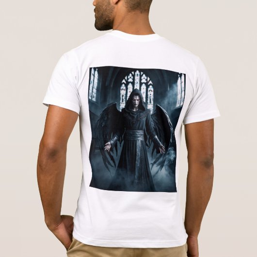 Donkere engel met rand t-shirt (Achterkant)