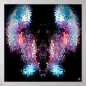 Donkere engel v1 - patroonpareidolia poster (Voorkant)