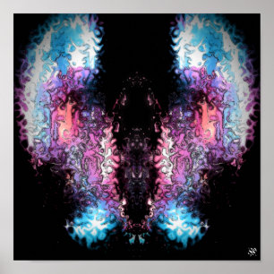 Donkere engel v1 - patroonpareidolia poster