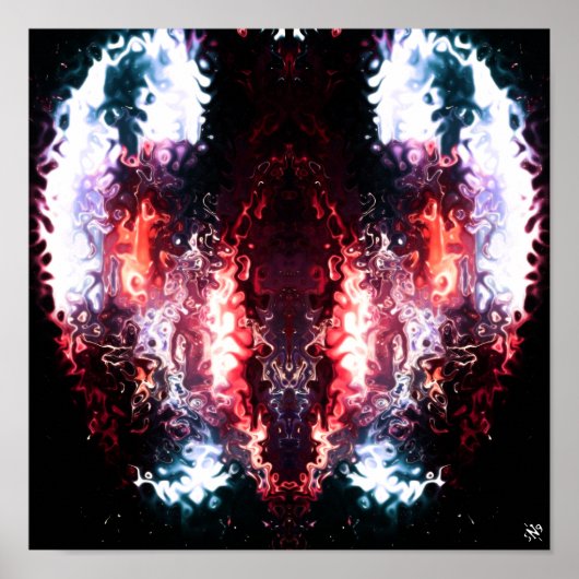 Donkere engel v2 - patronen pareidolia poster (Voorkant)