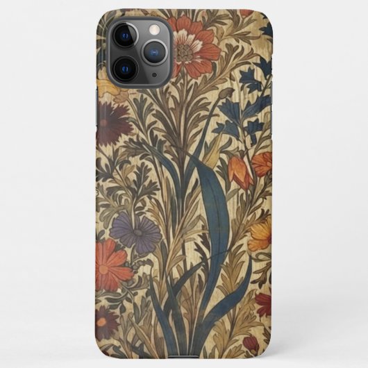 Donkere esthetiek William Morris Wildflower iPhone Hoesje (Achterkant)