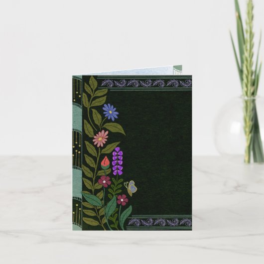 Donkere esthetische elegante vintage botanische bl (Voorkant)