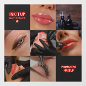 Donkere Esthetische Schoonheid Permanente Make-up  Raamsticker (Vel)
