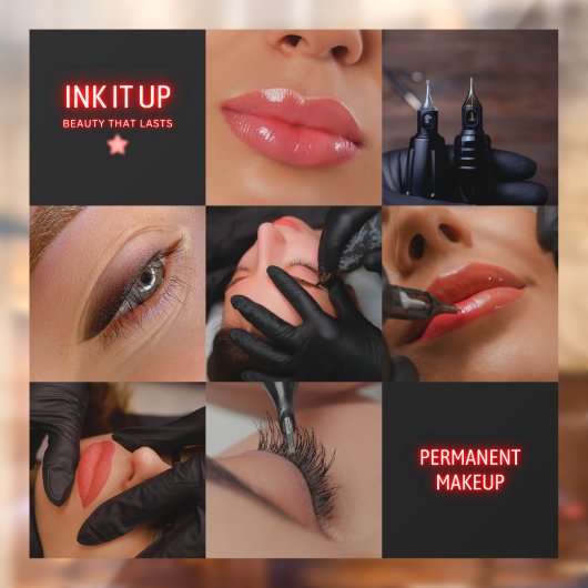 Donkere Esthetische Schoonheid Permanente Make-ups Raamsticker (Vel 2)