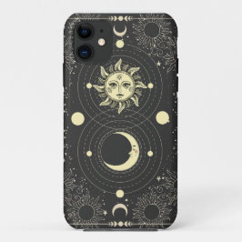 Donkere esthetische Tarot Sun Moon Clouds Case-Mate iPhone Case