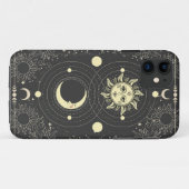 Donkere esthetische Tarot Sun Moon Clouds Case-Mate iPhone Case (Achterkant (horizontaal))