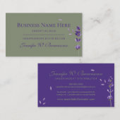 Donkere etherische oliën Lavendel Paarse Visitekaartje (Voorkant / Achterkant)