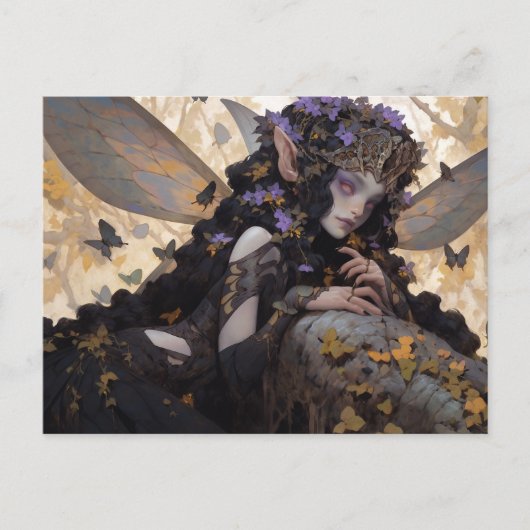 Donkere Fairy Fantasy Kunst Briefkaart (Voorkant)