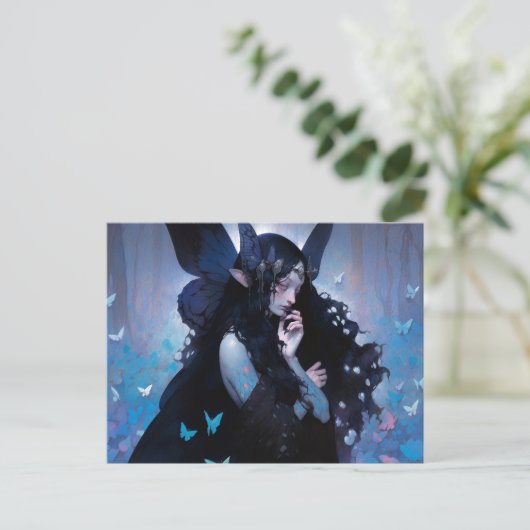 Donkere Fairy Fantasy Kunst Briefkaart (Staand voorkant)