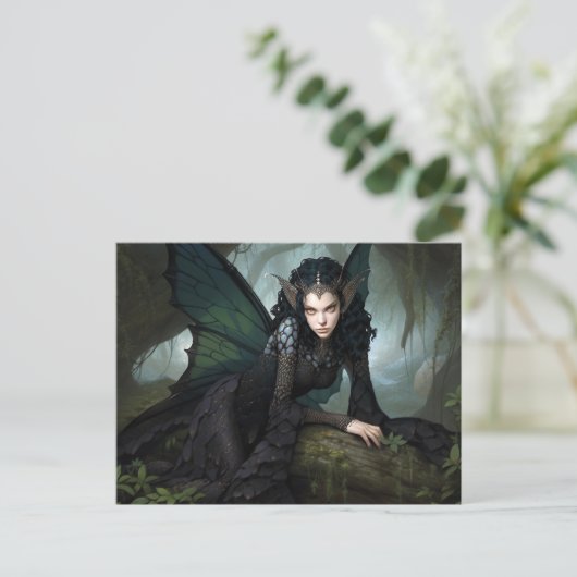 Donkere Fairy Fantasy Kunst Briefkaart (Staand voorkant)
