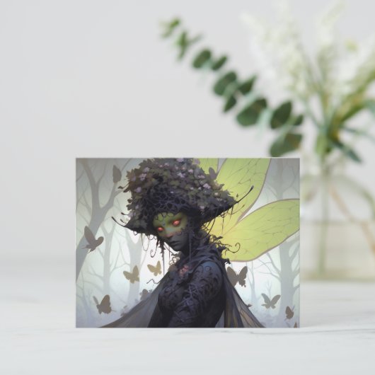 Donkere Fairy Fantasy Kunst Briefkaart (Staand voorkant)