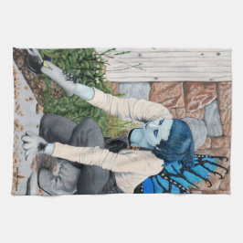 Donkere Fairy Garden Fantasy Art Keuken Handdoek