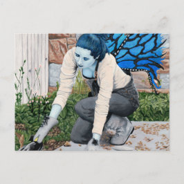 Donkere fairy Gardener Gardening Fantasy Art Brief Briefkaart