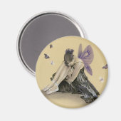 Donkere Fairy Paarse vleugels magneet (Voorkant / Achterkant)