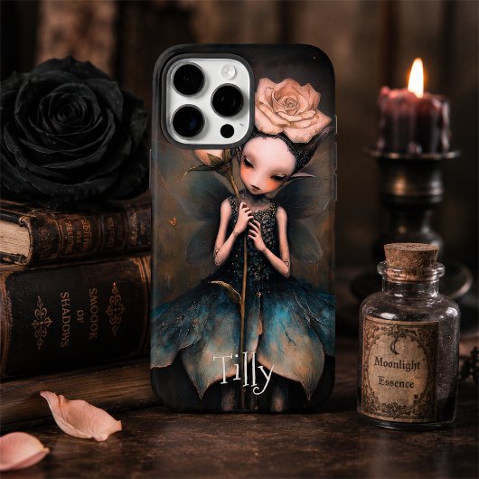 Donkere Fairycore Roos Persoonlijke Fantasy Kunst Case-Mate iPhone Case